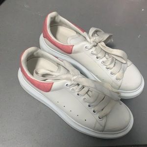 White Pink Croc Alexander McQueens